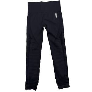 Gymshark Black High Rise Perforated Energy Seamless Leggings Womens Size M